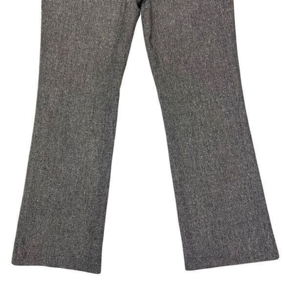 Per Se Pants Womens Sz 6 Tall Black White Shimmer Wool Straight Leg Flap Pockets - Picture 8 of 14